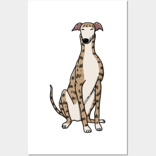 Cute Brindle Greyhound Posters and Art